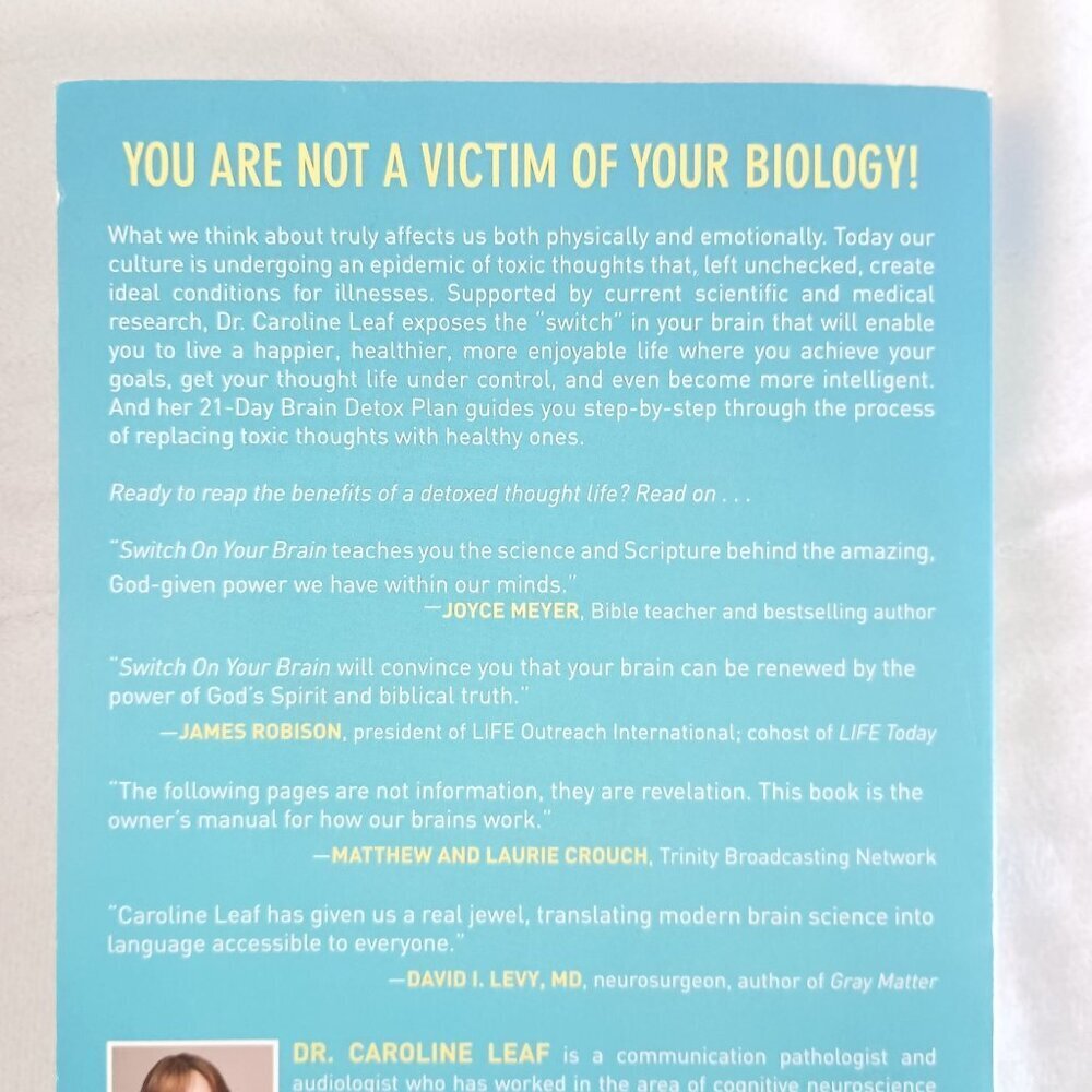 Switch On Your Brain by Dr. Caroline Leaf - 21 Day Detox Plan - Paperback - Picture 3 of 4